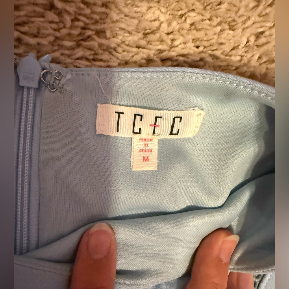 TCEC Light Blue Ruffle Mini Dress - Picture 4 of 4
